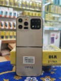 Vmax V18 Foldable Phone Dual Sim With Cover Warranty Gold